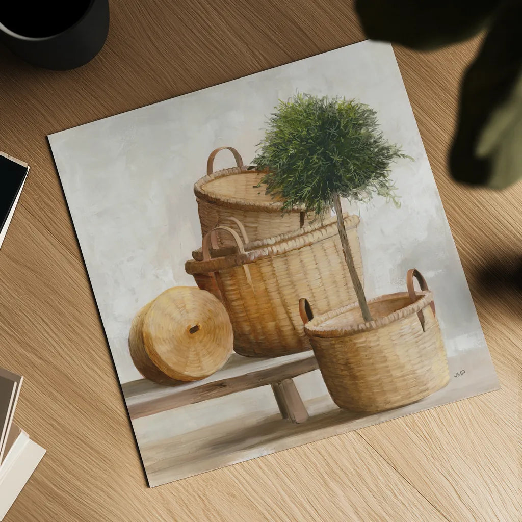 Woven Still Life by Julia Purinton. Shown as a detailed flat fine art print, highlighting archival giclee quality. Available as an archival giclee rolled canvas, fine art paper, or poster print. SKU 73764a.