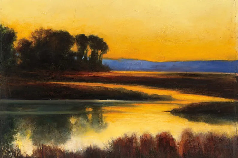 Yellow Twlight Crop by Julia Purinton. SKU 19681i. Archival Giclee Fine art print for wall decor.