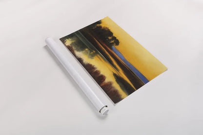 Yellow Twlight Crop by Julia Purinton. shown as a rolled paper print. Available as archival giclee rolled canvas, fine art paper, or poster print. SKU 19681i.