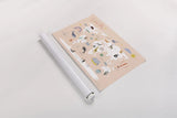 Explore the World Map by Kasia Kucwaj-Tybur. shown as a rolled paper print. Available as archival giclee rolled canvas, fine art paper, or poster print. SKU 81326i.