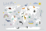 Explore the World Map Gray by Kasia Kucwaj-Tybur. SKU 82564i. Archival Giclee Fine art print for wall decor.