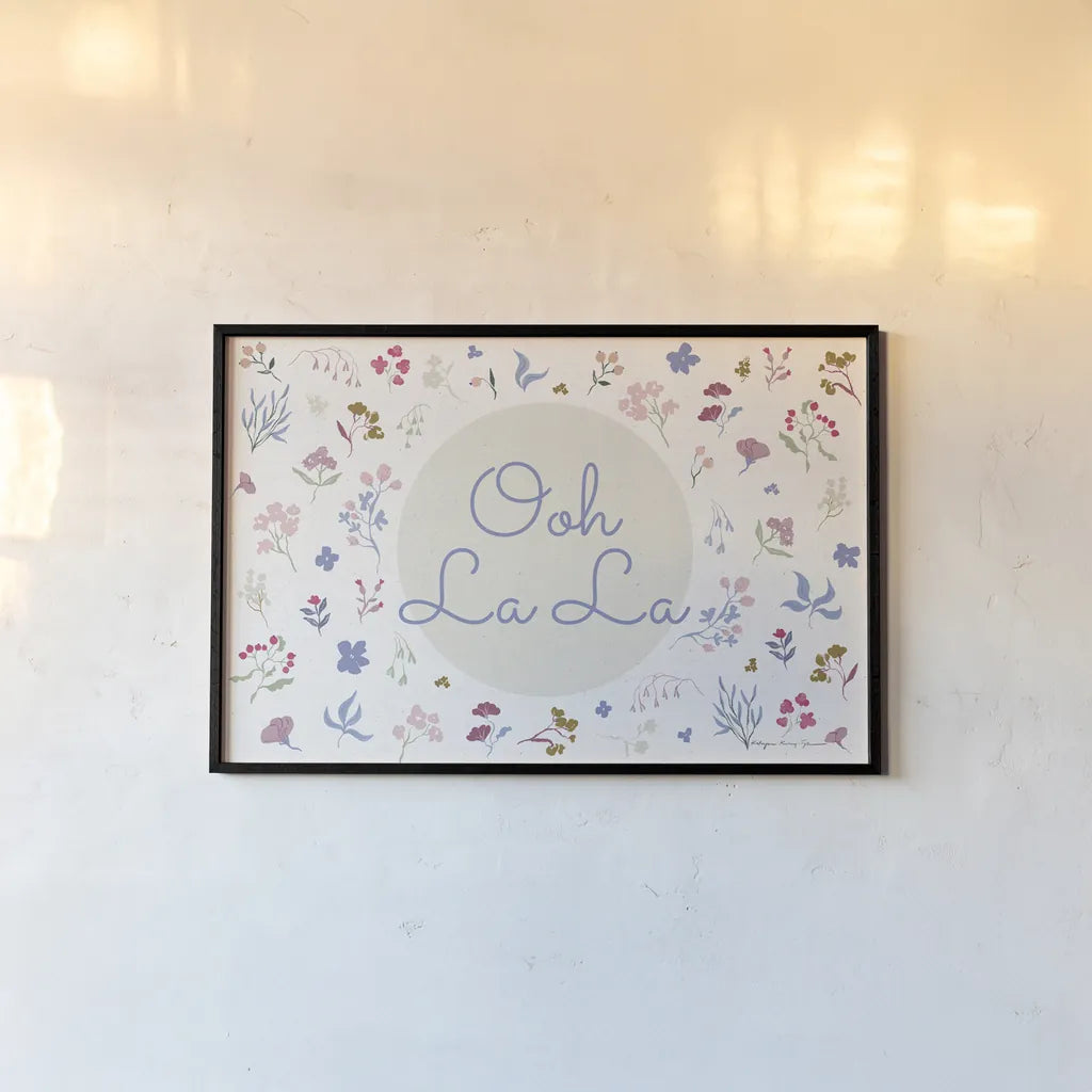 French Garden II by Kasia Kucwaj-Tybur. shown as a paper print in a black flame. Available as a archival giclee rolled canvas, fine art paper, or poster print. SKU 83407i.