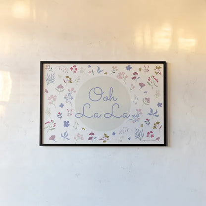 French Garden II by Kasia Kucwaj-Tybur. shown as a paper print in a black flame. Available as a archival giclee rolled canvas, fine art paper, or poster print. SKU 83407i.