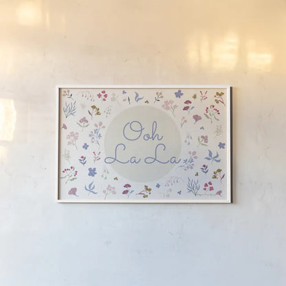 French Garden II by Kasia Kucwaj-Tybur. shown as a paper print in a white frame. Available as a archival giclee rolled canvas, fine art paper, or poster print. SKU 83407i.