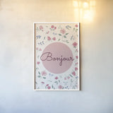 French Garden V by Kasia Kucwaj-Tybur. shown as a paper print in a white frame. Available as a archival giclee rolled canvas, fine art paper, or poster print. SKU 83523h.