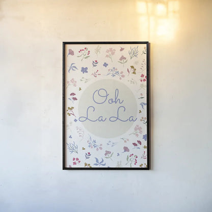 French Garden VI by Kasia Kucwaj-Tybur. shown as a paper print in a black flame. Available as a archival giclee rolled canvas, fine art paper, or poster print. SKU 83524h.