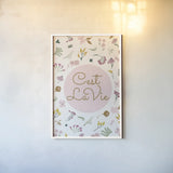 French Garden VII by Kasia Kucwaj-Tybur. shown as a paper print in a white frame. Available as a archival giclee rolled canvas, fine art paper, or poster print. SKU 83525h.
