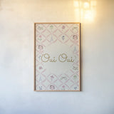 French Garden VIII by Kasia Kucwaj-Tybur. shown as a paper print in a natural frame. Available as a archival giclee rolled canvas, fine art paper, or poster print. SKU 83526h.