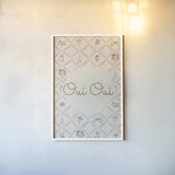 French Garden VIII by Kasia Kucwaj-Tybur. shown as a paper print in a white frame. Available as a archival giclee rolled canvas, fine art paper, or poster print. SKU 83526h.
