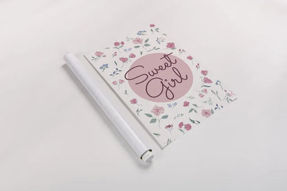 French Words V Girl by Kasia Kucwaj-Tybur. shown as a rolled paper print. Available as archival giclee rolled canvas, fine art paper, or poster print. SKU 83640h.