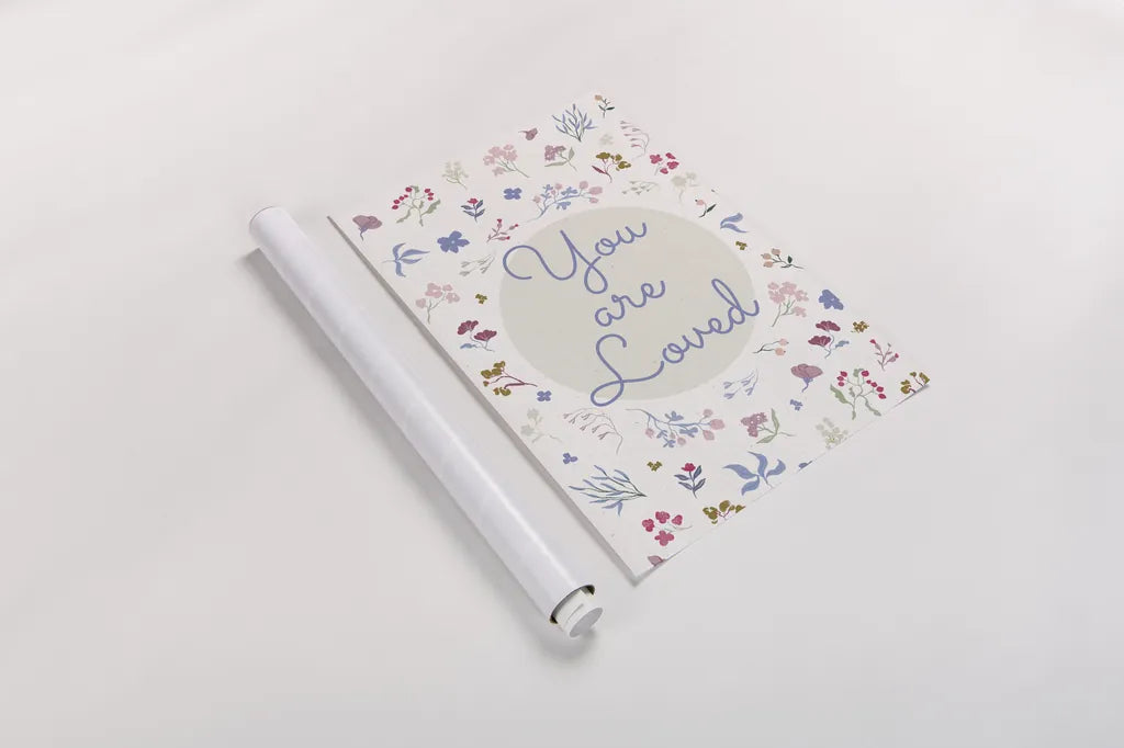 French Words VI Loved by Kasia Kucwaj-Tybur. shown as a rolled paper print. Available as archival giclee rolled canvas, fine art paper, or poster print. SKU 83641h.