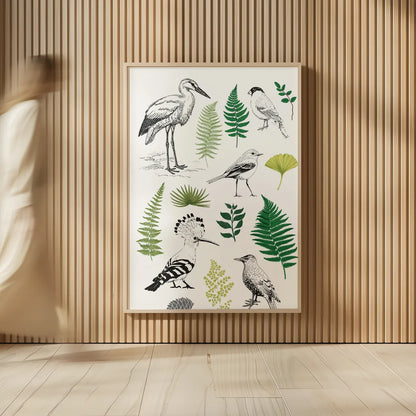 Nature Chart I by Kasia Kucwaj-Tybur. shown as over sized large wall art. Available as an archival giclee rolled canvas, fine art paper, or poster print. SKU 81329h.