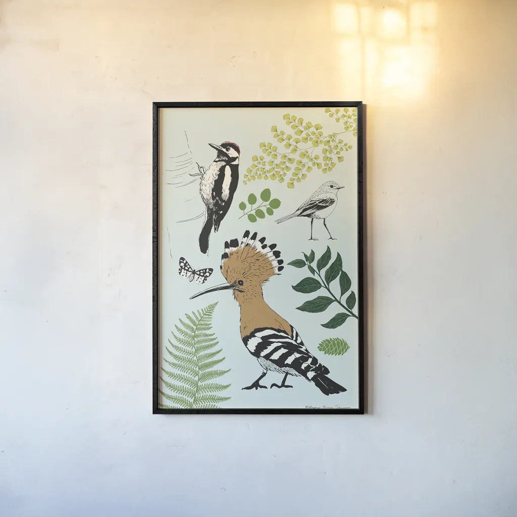 Nature Chart II by Kasia Kucwaj-Tybur. shown as a paper print in a black flame. Available as a archival giclee rolled canvas, fine art paper, or poster print. SKU 81330h.
