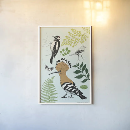 Nature Chart II by Kasia Kucwaj-Tybur. shown as a paper print in a white frame. Available as a archival giclee rolled canvas, fine art paper, or poster print. SKU 81330h.