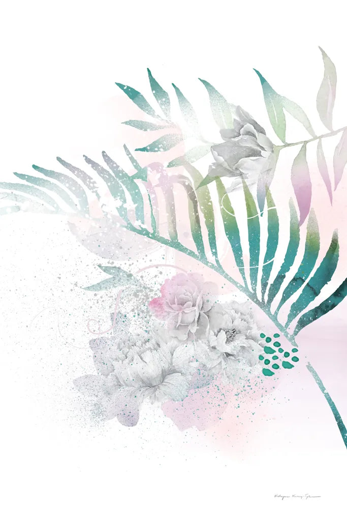 Tropical Floral I by Kasia Kucwaj-Tybur. SKU 81516h. Archival Giclee Fine art print for wall decor.