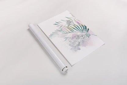 Tropical Floral I by Kasia Kucwaj-Tybur. shown as a rolled paper print. Available as archival giclee rolled canvas, fine art paper, or poster print. SKU 81516h.