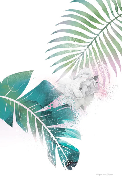 Tropical Floral II by Kasia Kucwaj-Tybur. SKU 81517h. Archival Giclee Fine art print for wall decor.