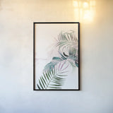 Tropical Floral III by Kasia Kucwaj-Tybur. shown as a paper print in a black flame. Available as a archival giclee rolled canvas, fine art paper, or poster print. SKU 81518h.