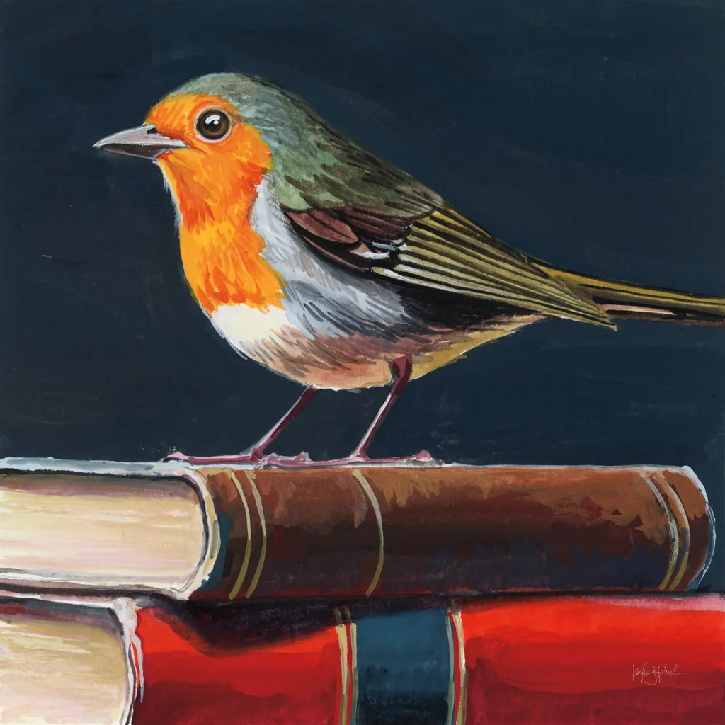 Academia Bird Study by Kate Jarvik Birch. SKU 99687a. Archival Giclee Fine art print for wall decor.