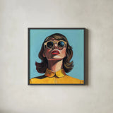 Beautiful Sunshiny Day by Kate Jarvik Birch. Shown in a sleek black glass frame for a contemporary gallery look. Available as an archival giclee rolled canvas, fine art paper, or poster print. SKU 98588a.