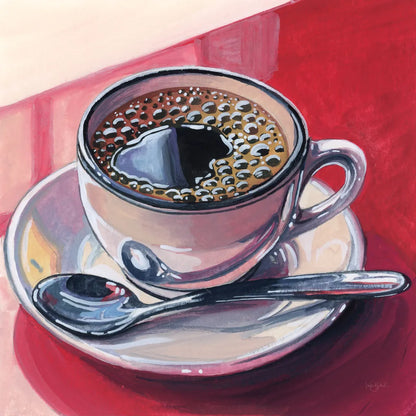 Black Coffee On A Counter by Kate Jarvik Birch. SKU 98597a. Archival Giclee Fine art print for wall decor.