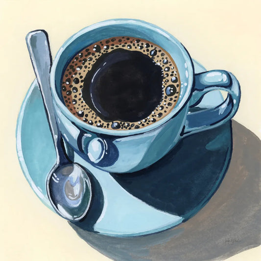 Black Coffee With Crema by Kate Jarvik Birch. SKU 98587a. Archival Giclee Fine art print for wall decor.