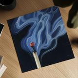 Blowing Out A Match II by Kate Jarvik Birch. Shown as a detailed flat fine art print, highlighting archival giclee quality. Available as an archival giclee rolled canvas, fine art paper, or poster print. SKU 98549a.