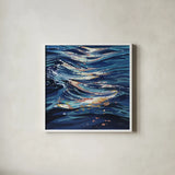 Calm Ocean Water by Kate Jarvik Birch. Shown in a crisp white glass frame for a clean and minimalist style. Available as an archival giclee rolled canvas, fine art paper, or poster print. SKU 101993a.