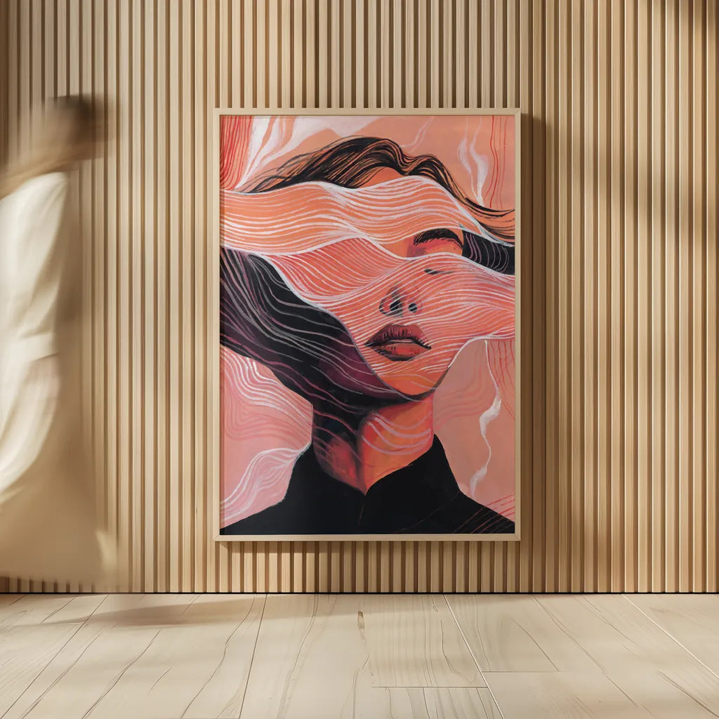 Caught in a Daydream by Kate Jarvik Birch. shown as over sized large wall art. Available as an archival giclee rolled canvas, fine art paper, or poster print. SKU 99686h.