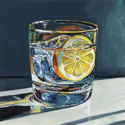 Clear Cocktail With Lemon by Kate Jarvik Birch. SKU 99772a. Archival Giclee Fine art print for wall decor.