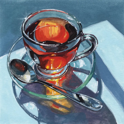 Clear Teacup Morning Light by Kate Jarvik Birch. SKU 102968a. Archival Giclee Fine art print for wall decor.
