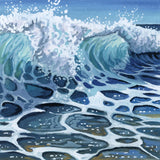 Crashing Waves on Beach by Kate Jarvik Birch. SKU 98598a. Archival Giclee Fine art print for wall decor.