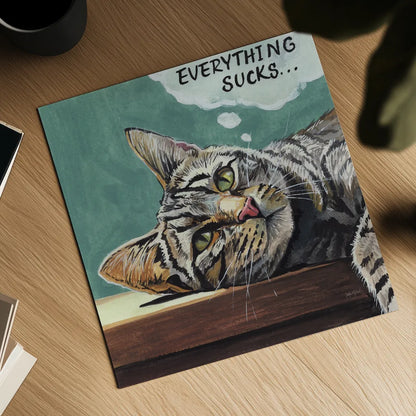 Deep Thoughts by Kate Jarvik Birch. Shown as a detailed flat fine art print, highlighting archival giclee quality. Available as an archival giclee rolled canvas, fine art paper, or poster print. SKU 101974a.