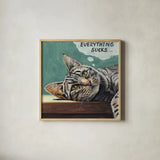 Deep Thoughts by Kate Jarvik Birch. Shown in a natural wood glass frame for a timeless modern aesthetic. Available as an archival giclee rolled canvas, fine art paper, or poster print. SKU 101974a.