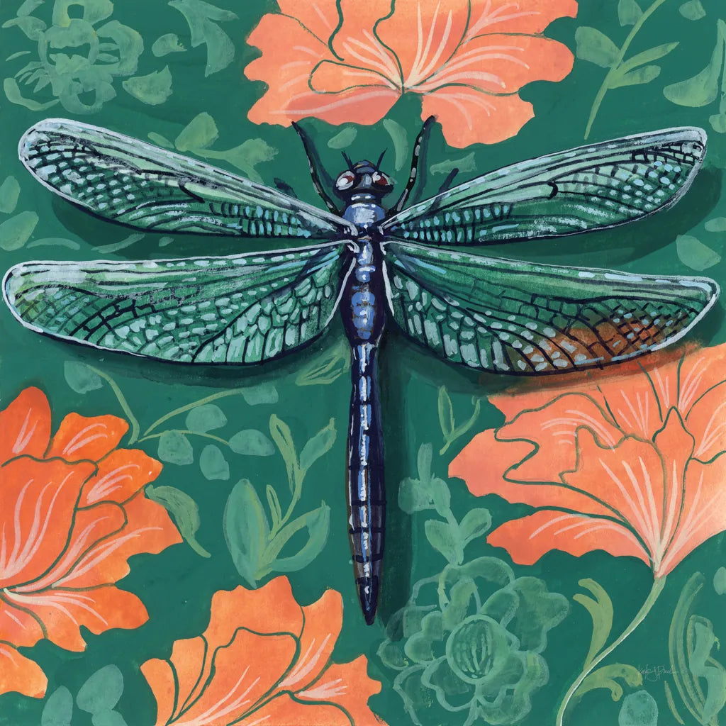 Dragonfly on The Wall by Kate Jarvik Birch. SKU 98596a. Archival Giclee Fine art print for wall decor.
