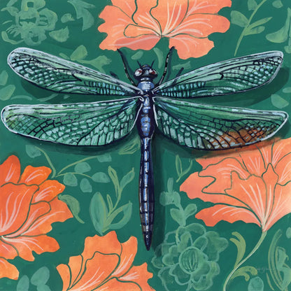 Dragonfly on The Wall by Kate Jarvik Birch. SKU 98596a. Archival Giclee Fine art print for wall decor.