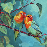 Feathered Friends by Kate Jarvik Birch. SKU 104945a. Archival Giclee Fine art print for wall decor.