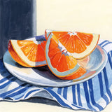 Fresh Cut Citris on Linen by Kate Jarvik Birch. SKU 99741a. Archival Giclee Fine art print for wall decor.