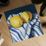 Fresh Kitchen Lemons by Kate Jarvik Birch. Shown as a detailed flat fine art print, highlighting archival giclee quality. Available as an archival giclee rolled canvas, fine art paper, or poster print. SKU 98562a.