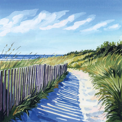 Grassy Path To The Beach II by Kate Jarvik Birch. SKU 99685a. Archival Giclee Fine art print for wall decor.