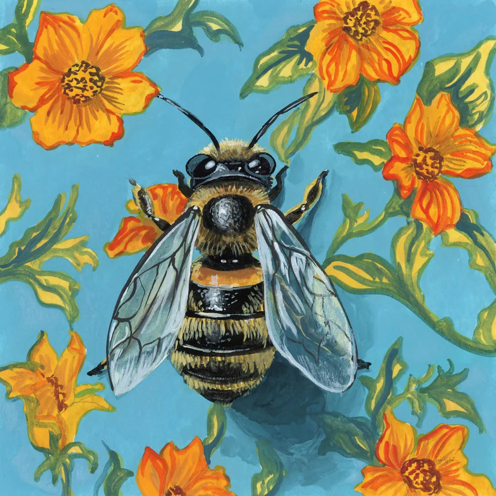 Honeybee on The Wall by Kate Jarvik Birch. SKU 98605a. Archival Giclee Fine art print for wall decor.