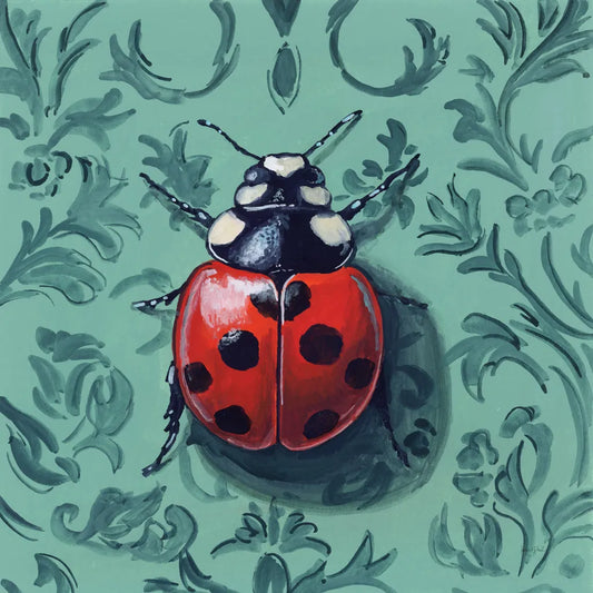 Ladybug In The Parlor Room by Kate Jarvik Birch. SKU 98626a. Archival Giclee Fine art print for wall decor.