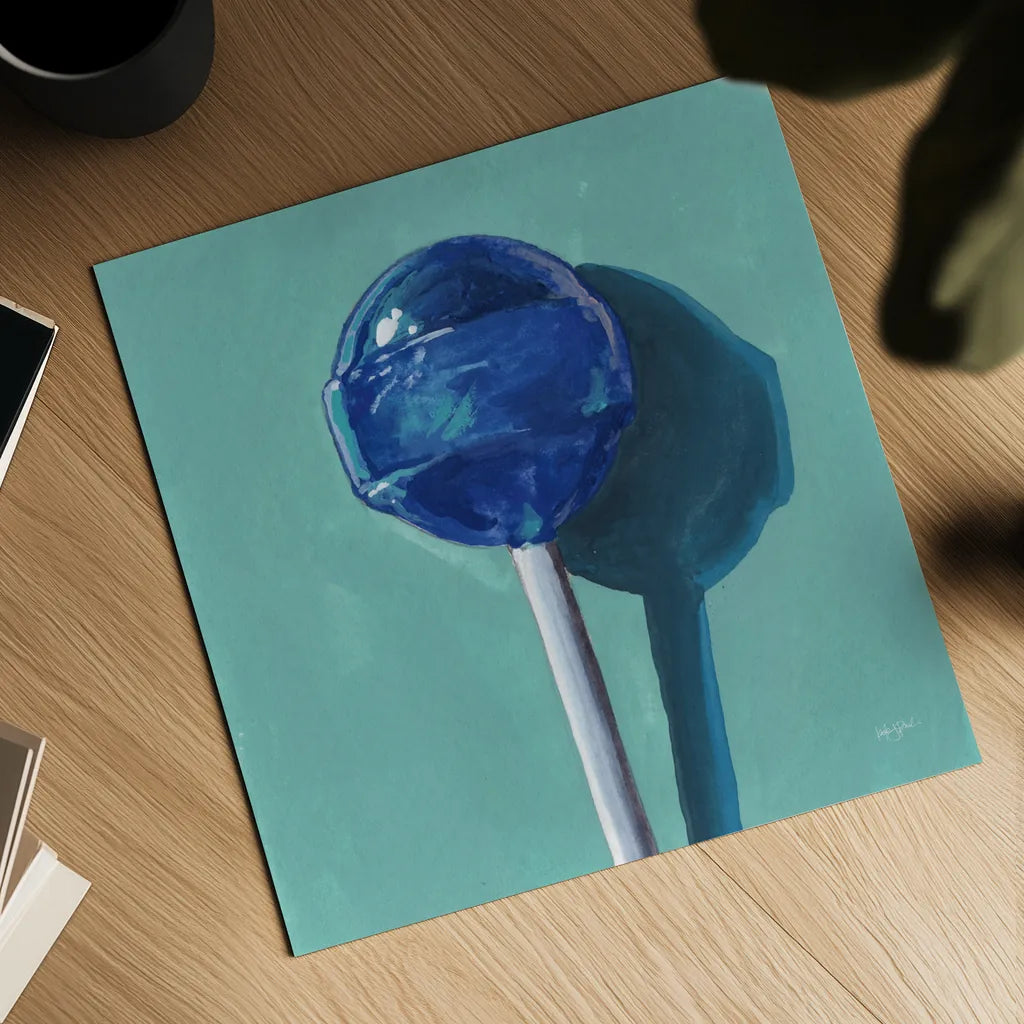 Lollipop Study I by Kate Jarvik Birch. Shown as a detailed flat fine art print, highlighting archival giclee quality. Available as an archival giclee rolled canvas, fine art paper, or poster print. SKU 100961a.
