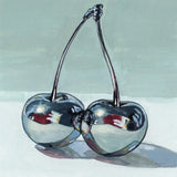 Metallic Cherries by Kate Jarvik Birch. SKU 99770a. Archival Giclee Fine art print for wall decor.