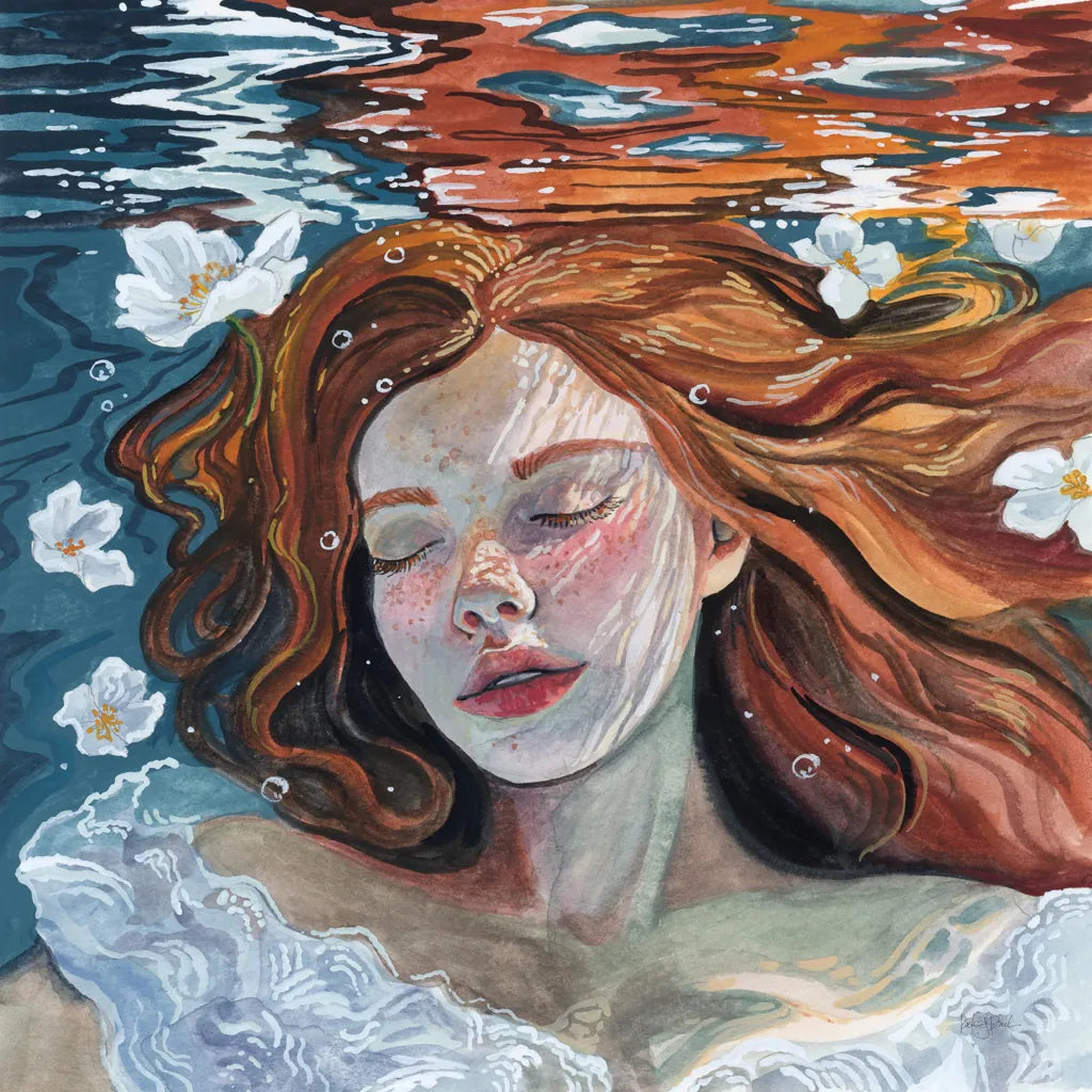 Ophelia Underwater by Kate Jarvik Birch. SKU 98613a. Archival Giclee Fine art print for wall decor.