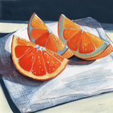 Oranges Catching The Light by Kate Jarvik Birch. SKU 99771a. Archival Giclee Fine art print for wall decor.