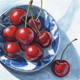Overhead View of Cherries by Kate Jarvik Birch. SKU 102909a. Archival Giclee Fine art print for wall decor.