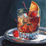 Perfect Old Fashioned by Kate Jarvik Birch. SKU 104254a. Archival Giclee Fine art print for wall decor.