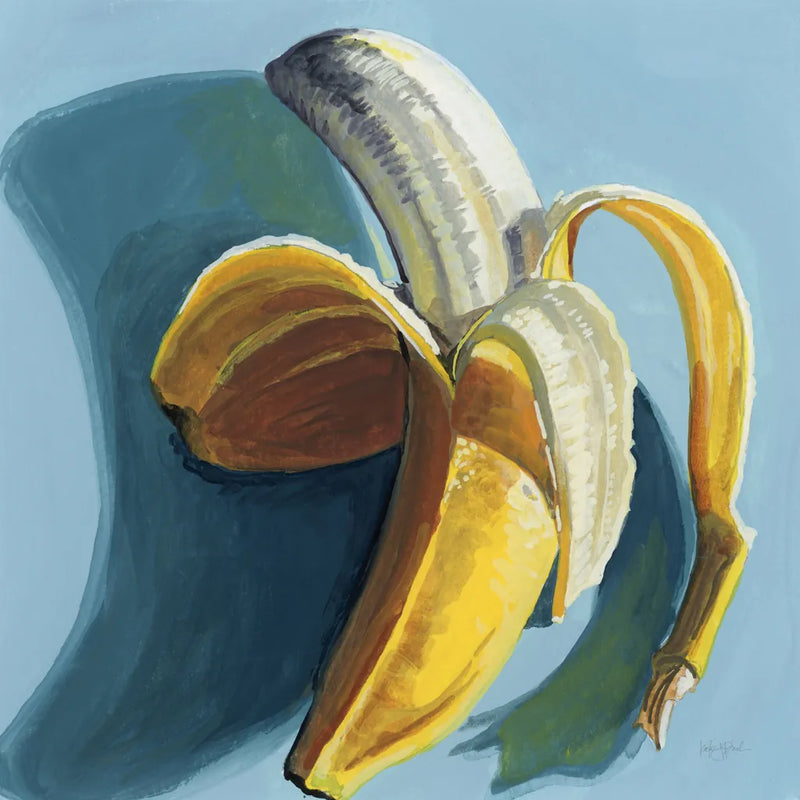 Shady Banana by Kate Jarvik Birch. SKU 98611a. Archival Giclee Fine art print for wall decor.