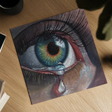 Single Teardrop by Kate Jarvik Birch. Shown as a detailed flat fine art print, highlighting archival giclee quality. Available as an archival giclee rolled canvas, fine art paper, or poster print. SKU 100951a.